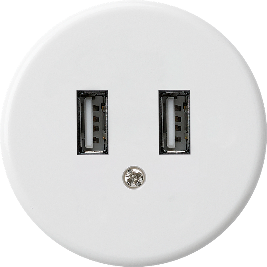 USB-Steckdose basico A 2400mA weiss