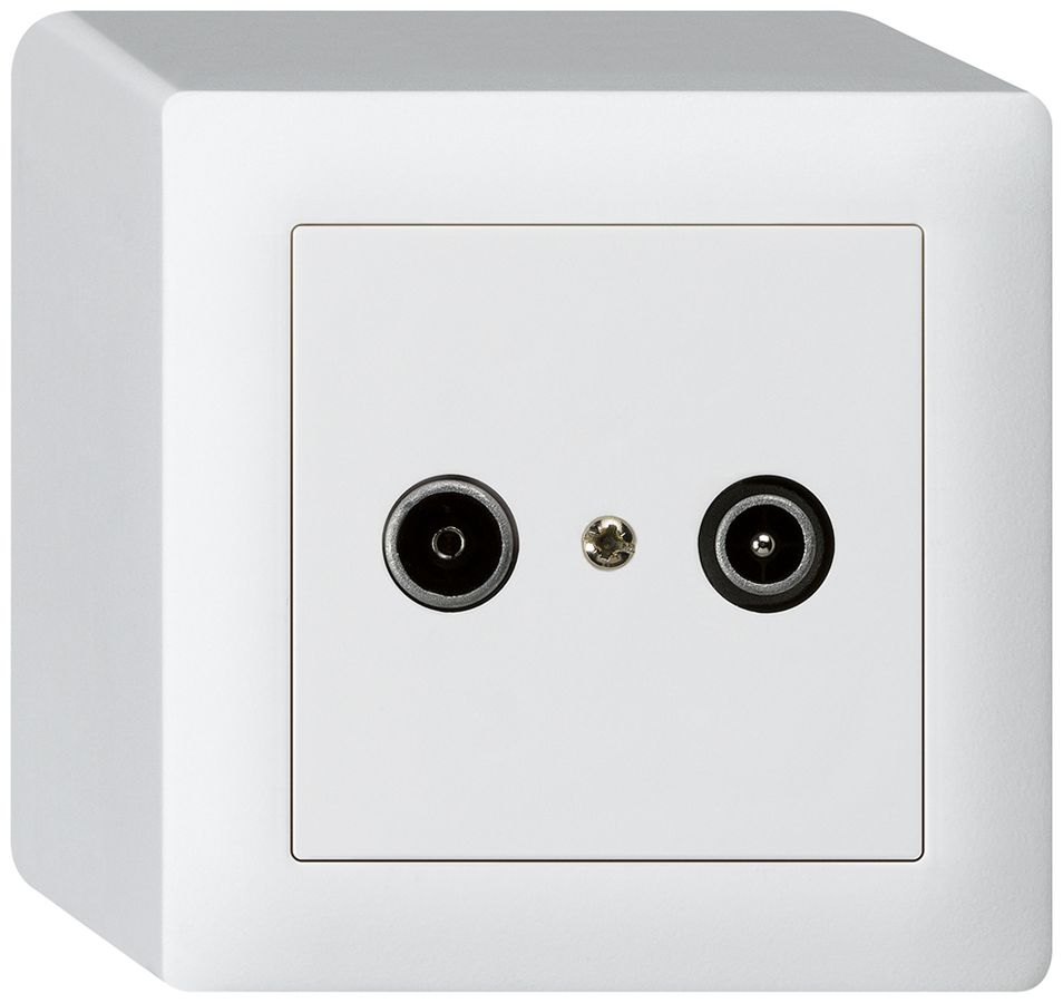 Prise de passage AP kallysto R/TV 14dB blanc