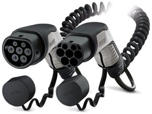 AC-Ladekabel E-Mobility PX Mode3 T2+T2 20A3L 4m spiral 16.6kW 480V schwarz