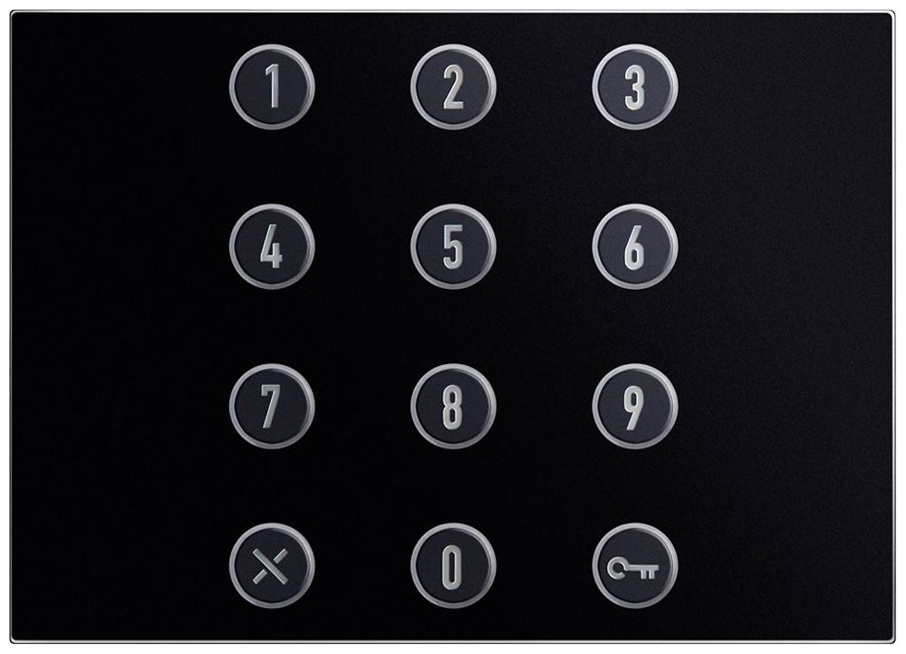 Plaque frontale pour module de clavier numérique Urmet Alpha, IP55, noir