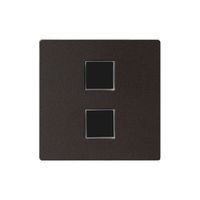 Abdeckset EDIZIOdue elegance für 2×Taster moca