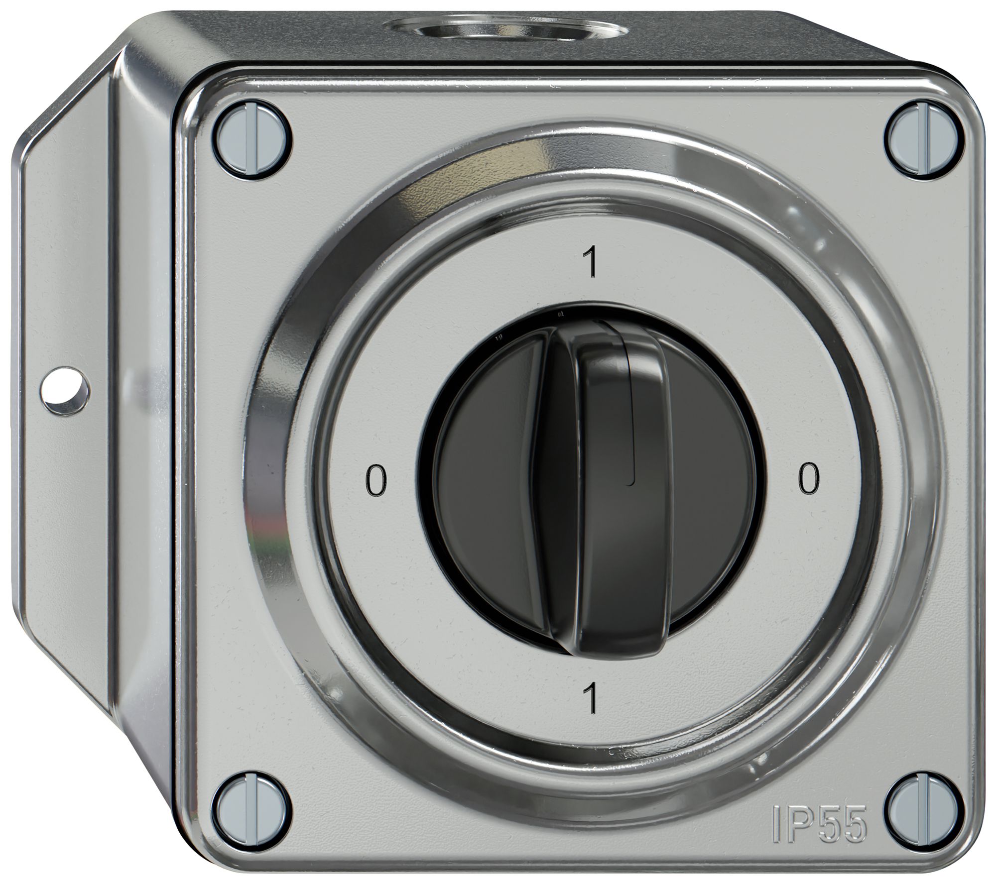 AP-Drehschalter ELEMENT SNAPFIX® 1-polig 16A 400V 0-1-0-1 alu