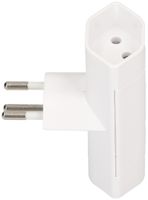 Abzweigstecker MAX HAURI 2×T13 10A 250V T-Form weiss