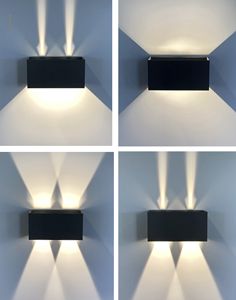 Applique LED Z-Licht Doppelwürfel 20W 4×500lm 3000K IP65 gris