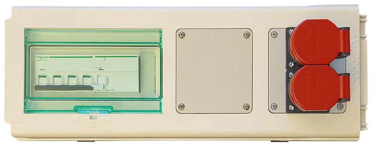 Boîte de sortie Canalis KNB 32A avec FI/LS C16A 30mA 10kA 2×T25 3L+N+PE