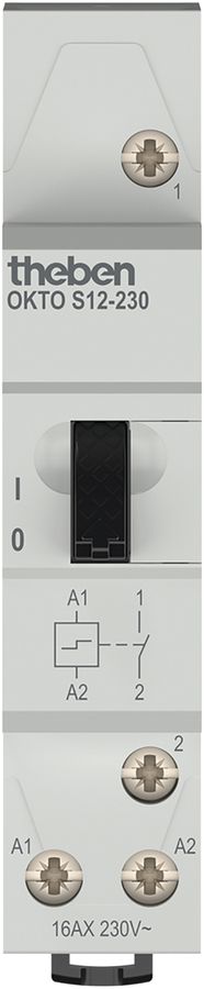REG-Stromstossschalter Theben OKTO S12-230, 1S 16A 230VAC, 1TE