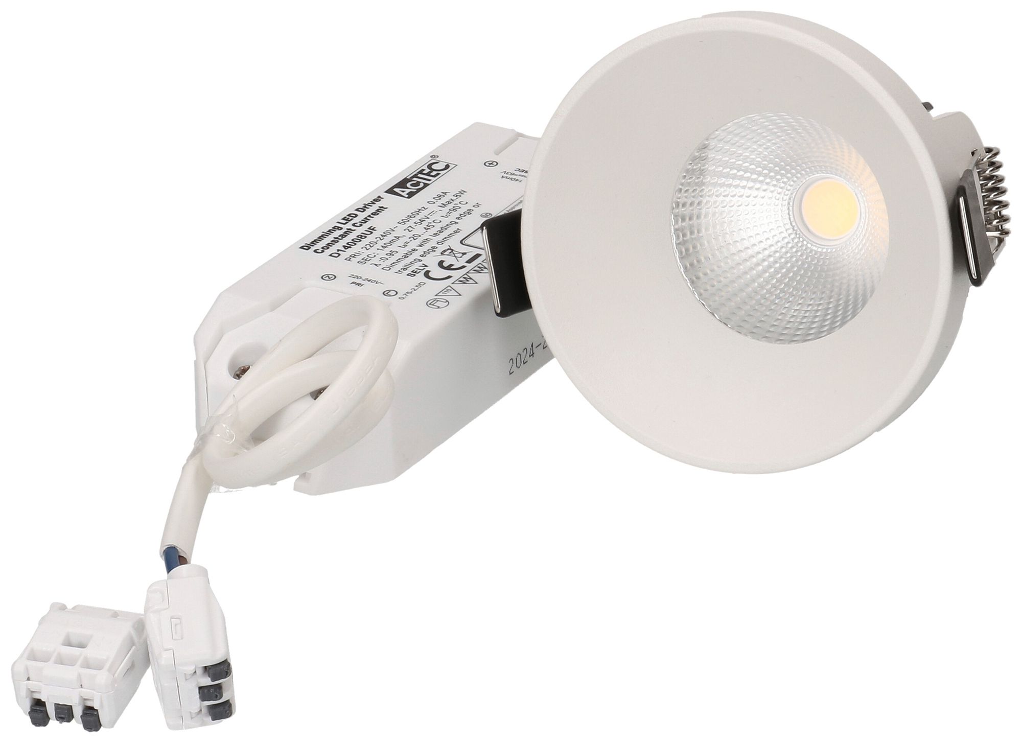 EB-LED-Spot maxLUCE ATMA 68 6.5W 660lm 3000K IP44 MB DIM Ø75mm weiss 32°
