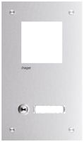 Frontplatte Hager intercom mono 1× 150×255×32mm edelstahl