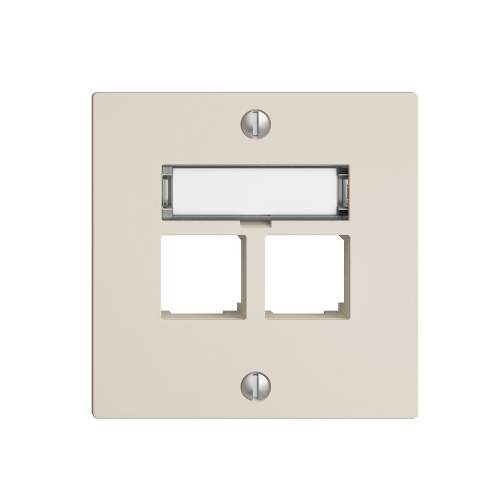 Kit di montaggio S-One EDIZIOdue F per 2×RJ45 diritto, crema