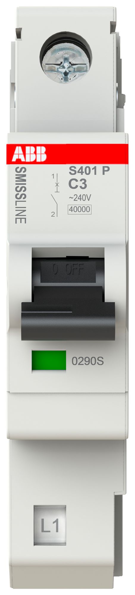 Leitungsschutzschalter SMISSLINE TP, 1L, C, 3A, 40kA