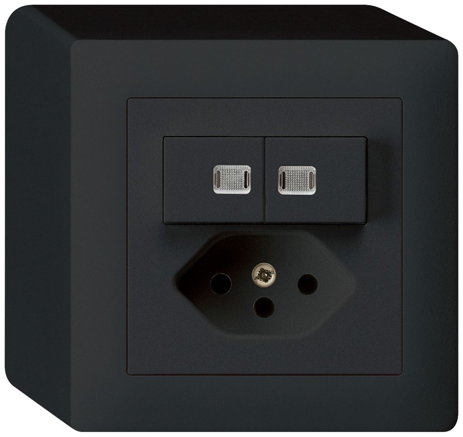 AP-Leuchtkombination 1/3+3/1P+T13 schwarz kallysto 2 Linsen