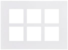 En-tête ENC Legrand Arteor 2×3, horizontal, blanc