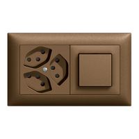 UP-Kombination EDIZIOdue 3×T13+3/1P coffee, horizontal