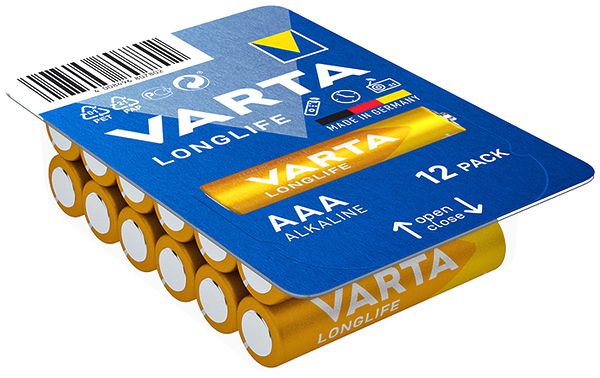 Batterie Alkali VARTA Longlife AAA Pack à 12 Stück