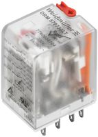 Relais Weidmüller, 115VAC, LED rot, 2 Wechsler mit Prüftaste, 250VAC, 10A