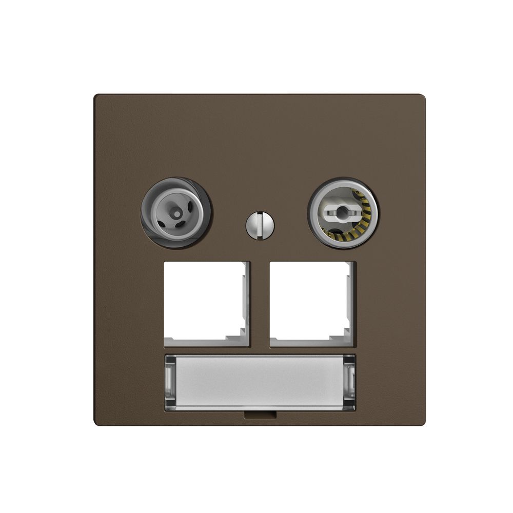 Prise multimédia EDIZIOdue F EASYNET 4dB, p.2×RJ45 S-One, coffee