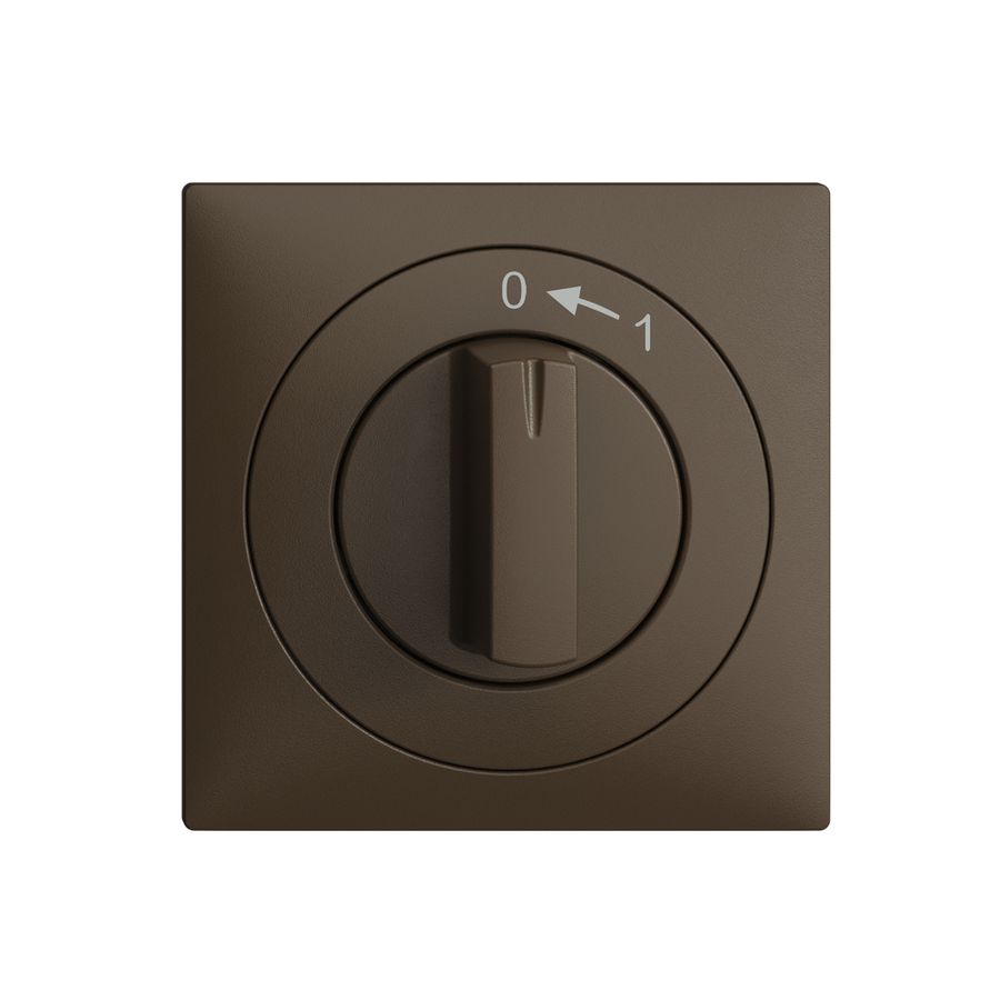 Frontset EDIZIOdue 0<-1 coffee 60×60mm für Schwenktaster