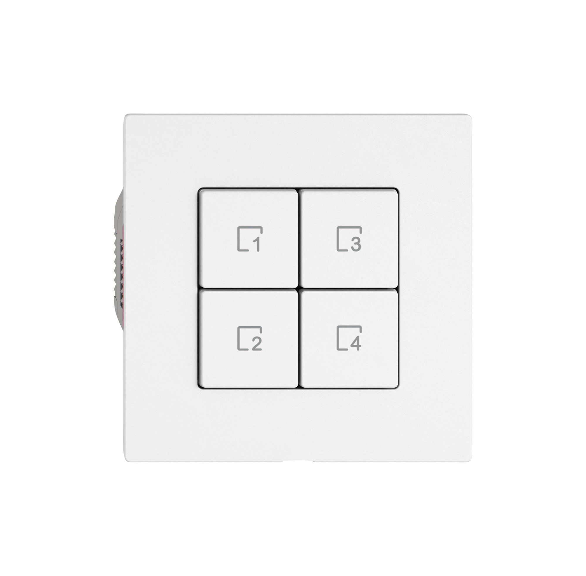 Poussoir scènes EDIZIO.liv Wiser SNAPFIX® 4 scènes 4 touches bc