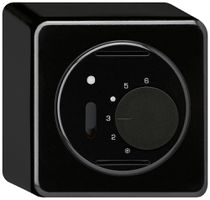 Termostato ambiente AP BASICO nero con interruttore