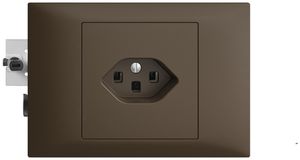 Prise INC EDIZIOdue T23 16A b, coffee, 45…69mm, avec bornes enfichables