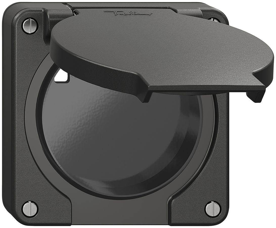 Blinddeckel NEVO, mit schwarzer Dichtung, schwarz