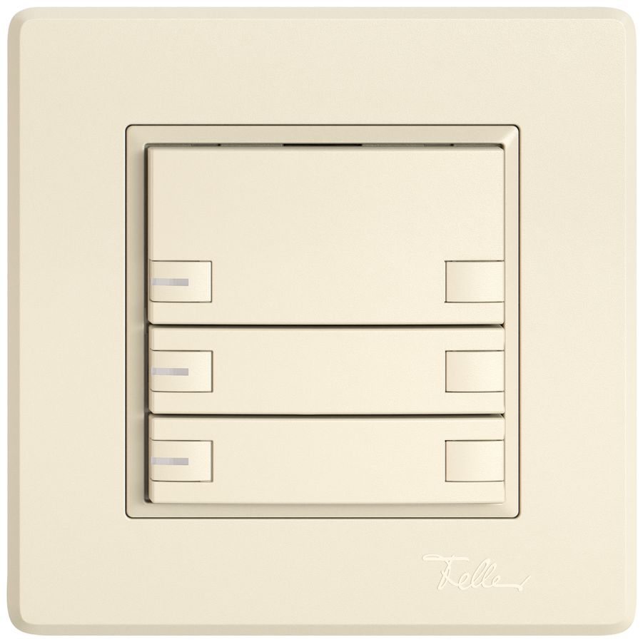 Pulsante KNX RGB INC EDIZIO.liv SNAPFIX® sensore temp.RGB-LED 3× com.2T cr