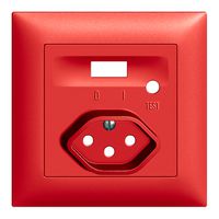 Frontset EDIZIOdue zu FI-Steckdose berry