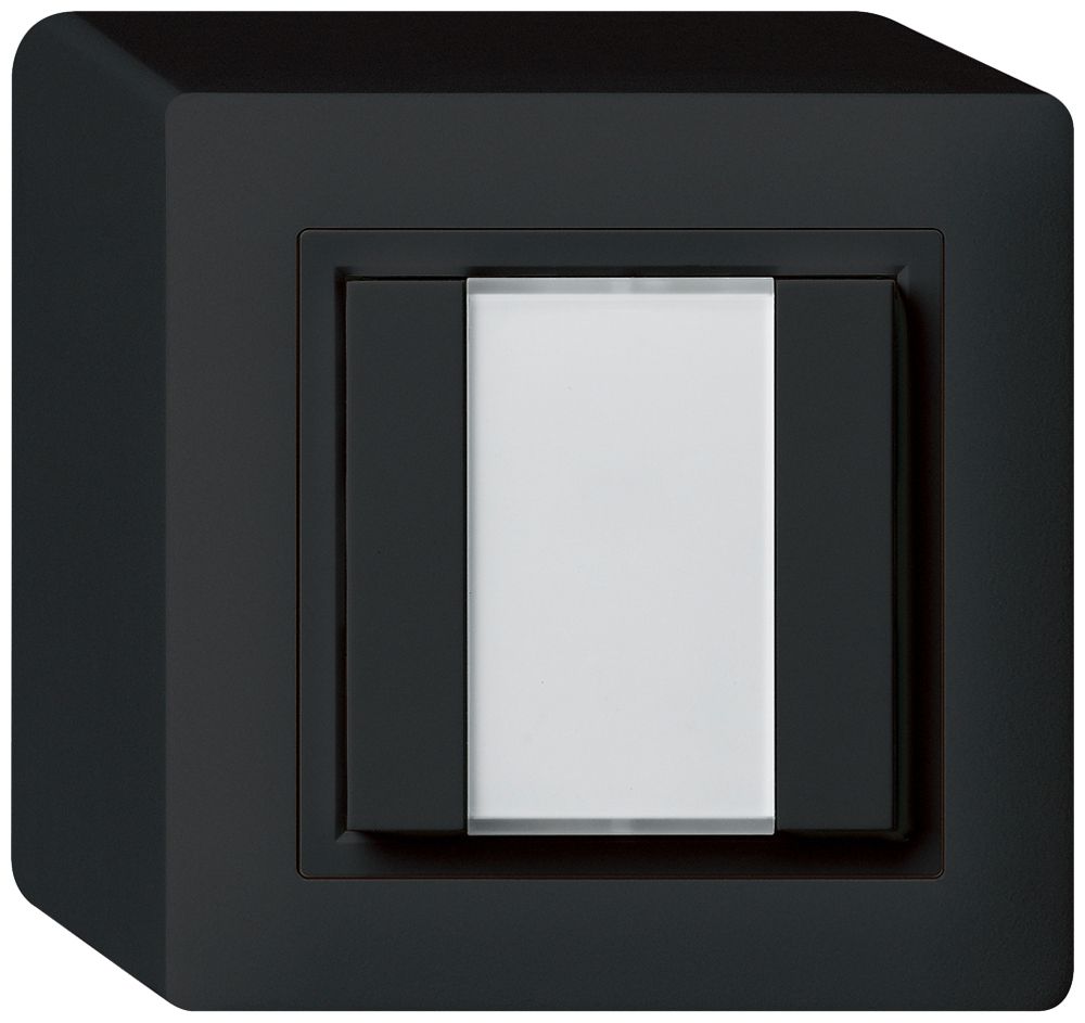 Poussoir universel AP 2×kallysto sans LED noir