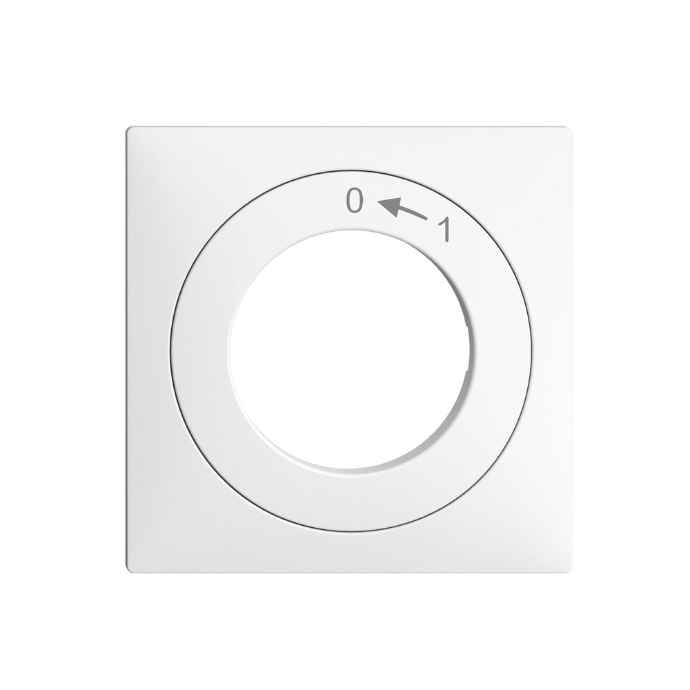 Frontset EDIZIOdue 0<-1 weiss 60×60mm für Schwenktaster