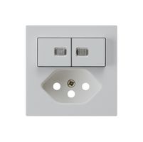 Frontset kallysto 60×60 hellgrau mit Kinderschutz und 2 Linsen S1/T13