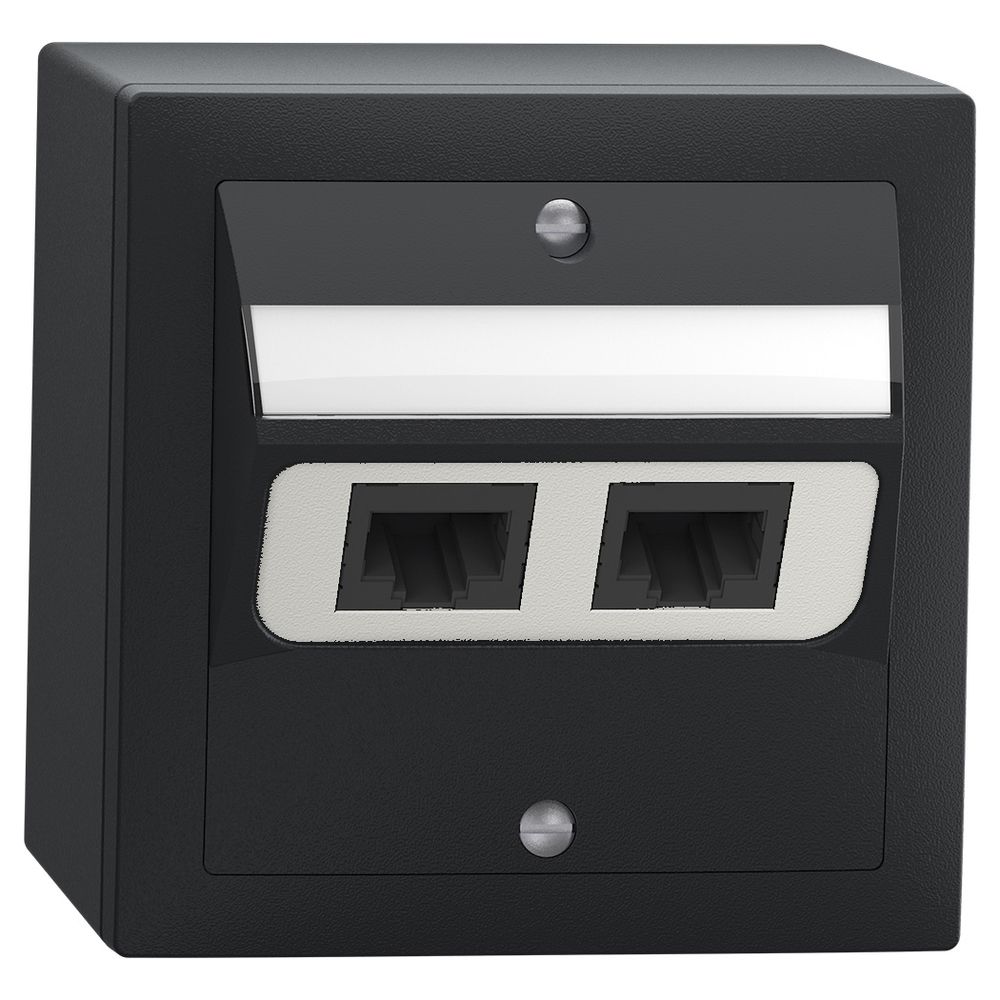 AP-Anschlussdose SIDUS 2×RJ45 anthrazit