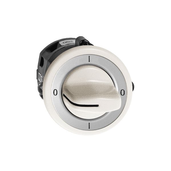 UP-Drehschalter FH 0/4P weiss mit Drehgriff