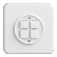 Poussoir KNX ENC STANDARDdue 4×avec LED RGB, avec capteur de température blanc