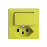 Combinaison 3/1L+T23 16A EDIZIOdue lemon