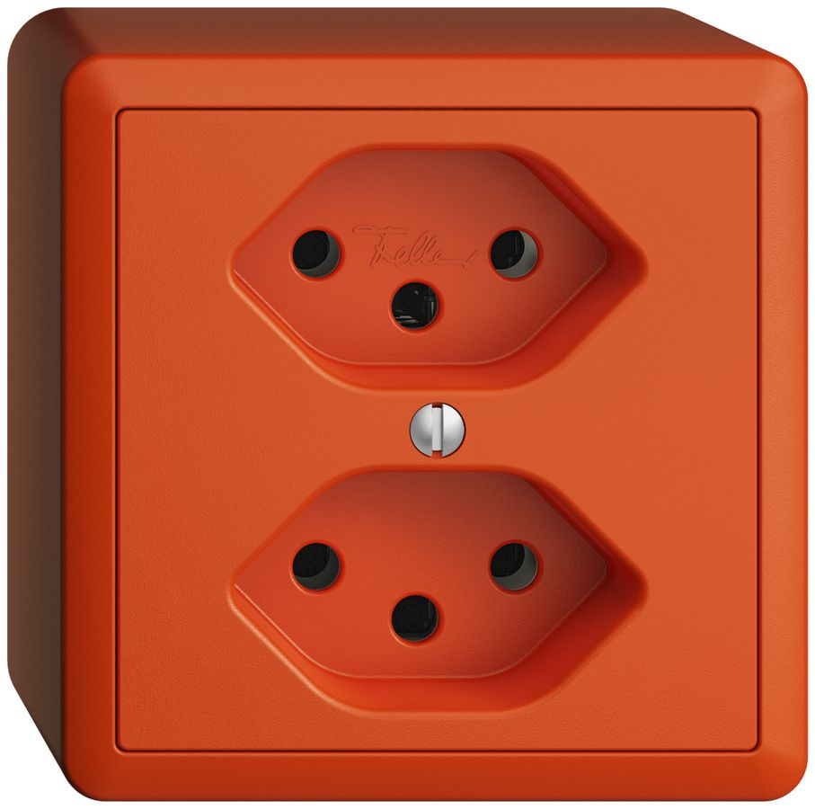 Prise AP EDIZIOdue 2×T13 orange