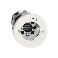 UP-Schwenktaster 0<-1/1P weiss für Sicherheitsschloss, ohne Zylinder