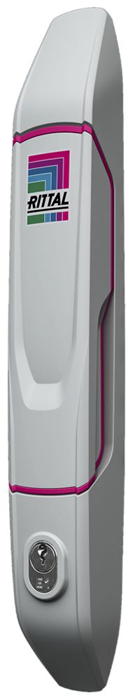 Poignée Rittal VX 8618.240 comfort pour VX/VX IT avec cylindre E1 gris