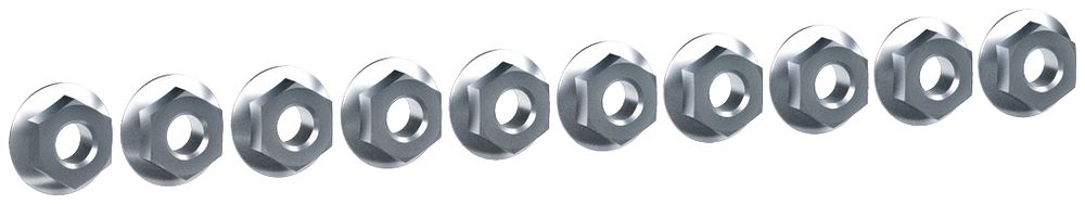 Dado tehalit M8 DIN 934, acciaio zincato, 10 pezzi