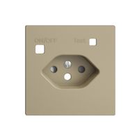 Frontset EDIZIOdue zu FI-Steckdose F, T13, shutter, sand