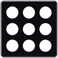 Abdeckplatte basico 3×3 9×43mm schwarz