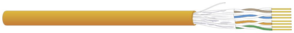 Datenkabel Dätwyler CU 6002 4P U/FTP, Kat.6 LSZH Cca 1000m orange