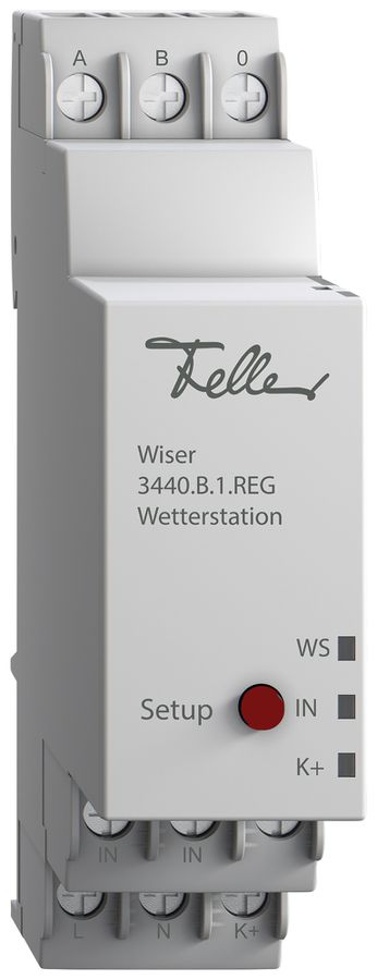 REG-Modul Feller Wiser 2TE grau mit LED-Anzeige IP20