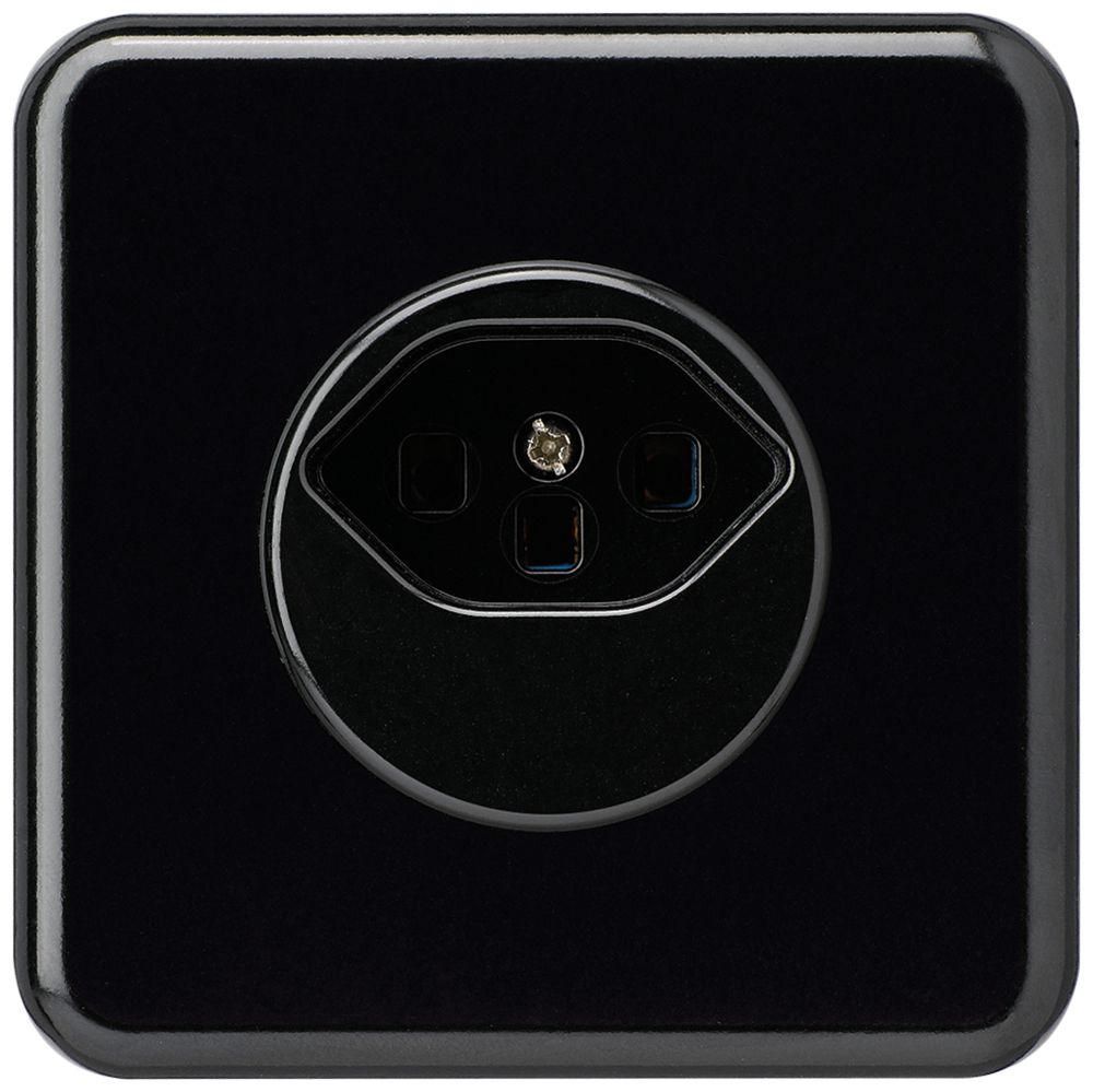 Presa tipo 23 INC basico BMI nero con morsetti a vite