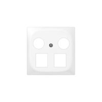 Set frontale SIDUS Z/E bianco per R&M HWSforte 2×coas.2×RJ45