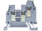 Borne de passage joignable Woertz 0.5…4mm² 32A 800V vis 3×1 rail DIN 35mm gris