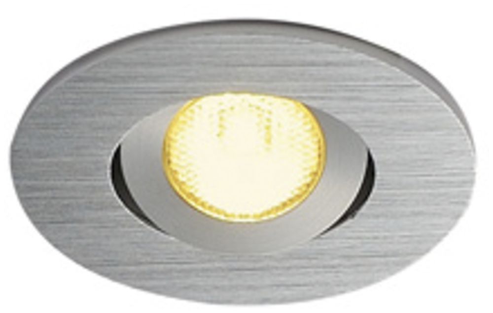 EB-LED-Downlight NEW TRIA MINI SET 4.4W 143lm 3000K 30° IP44 Aluminium gebürstet