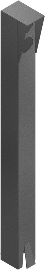 Anschlusssäule Woertz einseitig 100×100×1000mm Ø2×68mm Stahl