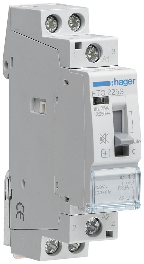 REG-Schütz HA 230VAC 2 Schliesser 0 Öffner 25A Tag-/Nachtfunktion brummfrei 1TE