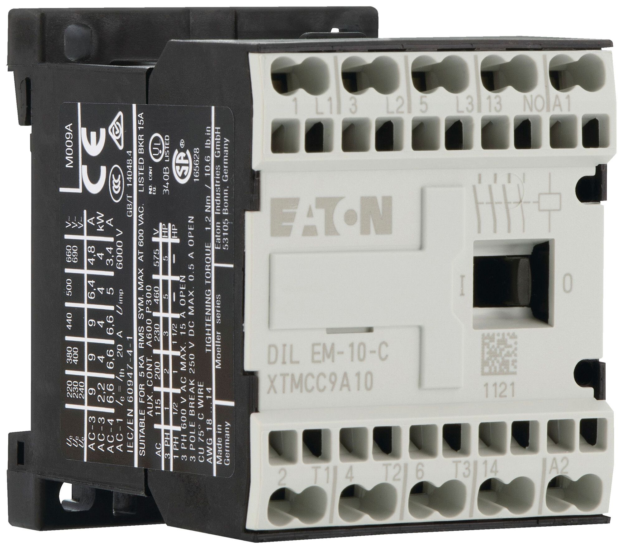Leistungsschütz Eaton DILEM-10-G-C 24V DC 3NO 22A 9A 4kW 3kW 24…690V