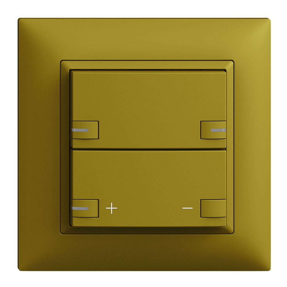 UP-Frontset EDIZIOdue zeptrionAIR Dimmer ohne Bezeichnung mit LED olive